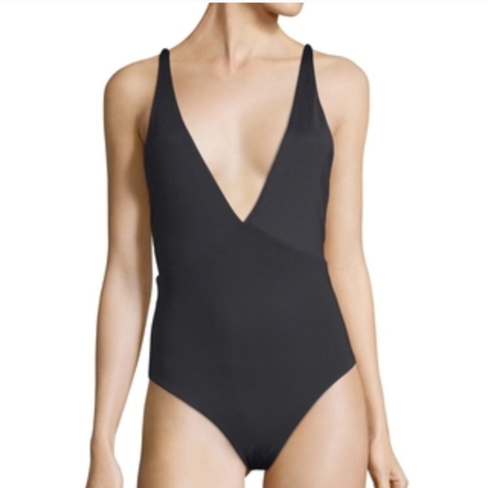 NWT Tavik Drew Deep V Black One Piece
